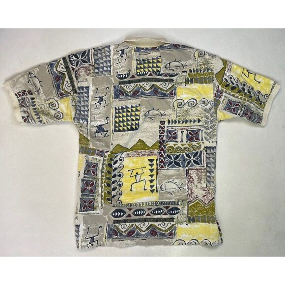 Tommy Bahama All Over Print Polo Shirt Men Slim Fit Large Short Sleeve - Picture 3 of 5